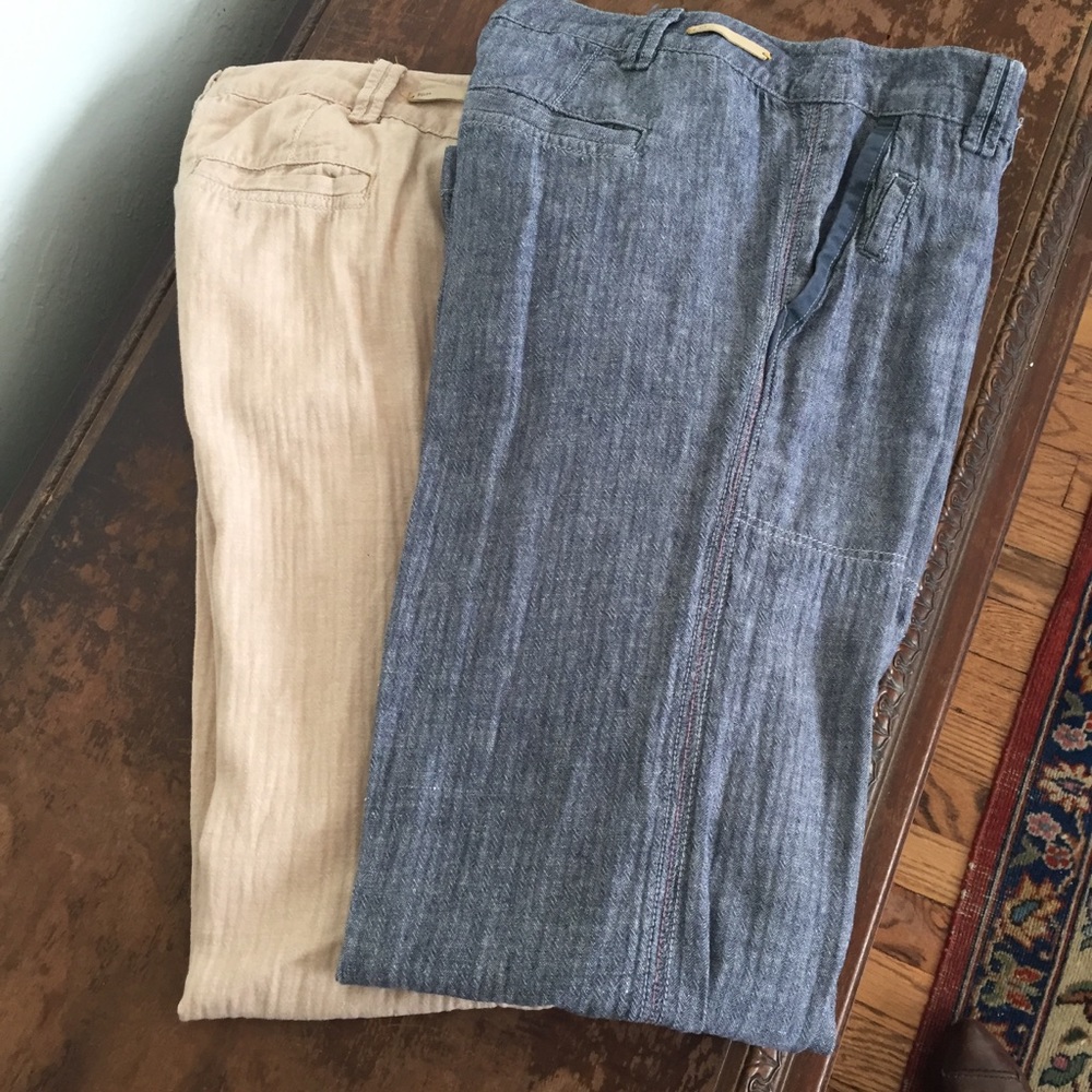 Anthropologie Pilcro Linen/Cotton Wide Leg Pants